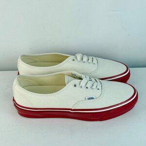 Men's 9, Women's 10.5 - VANS Premium Authentic White Red Skate Shoe